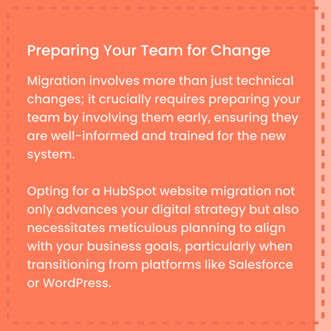 Showing people how to prepare their team for a website migration