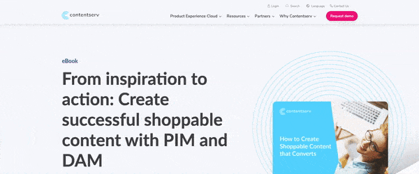 high converting landing page examples from Contentserv
