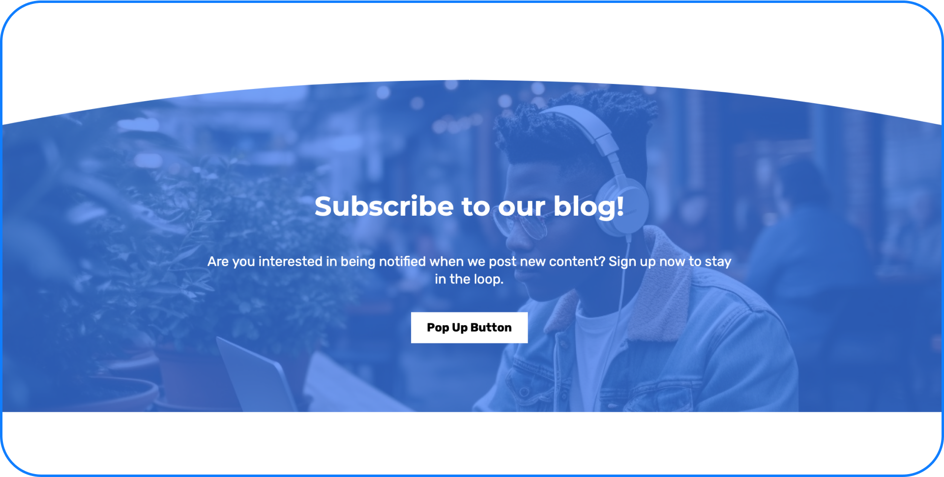 Subscribe module screenshot