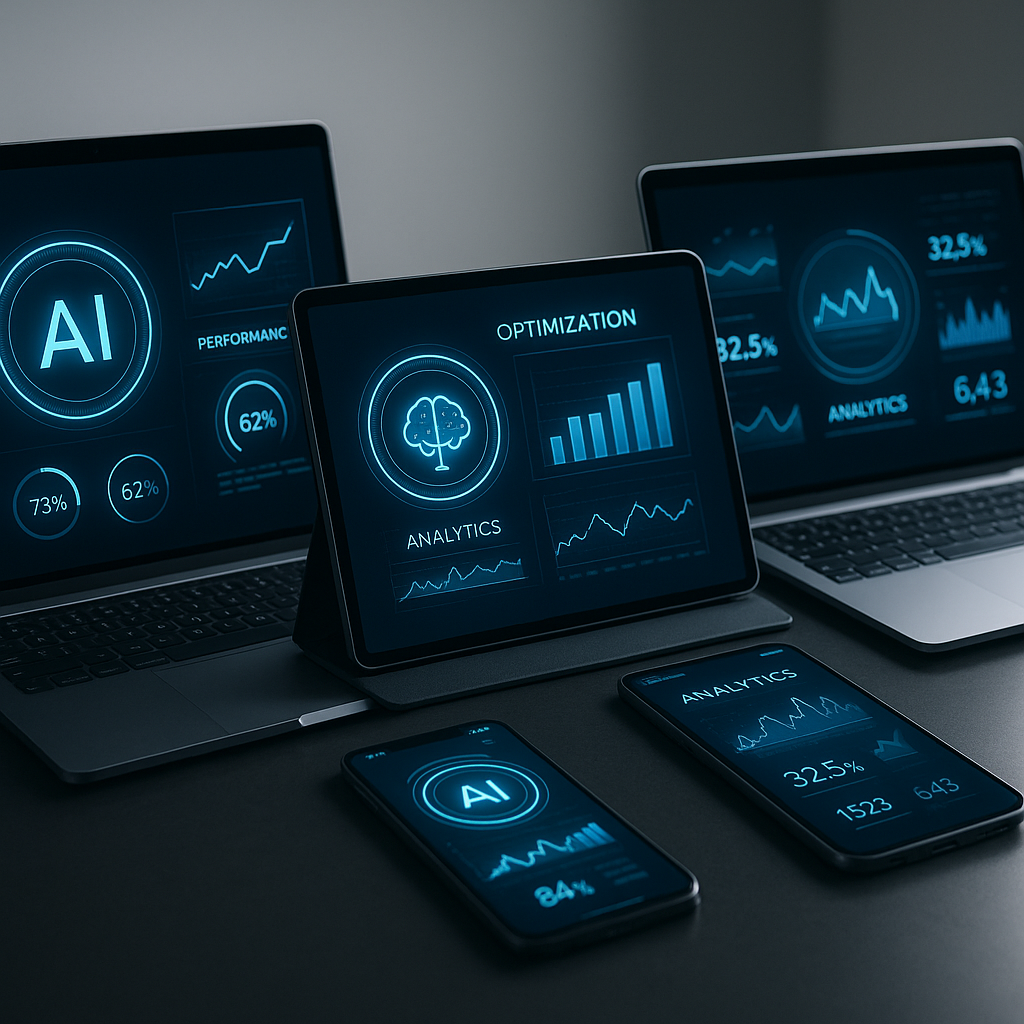 A sleek modern workspace featuring multiple connec